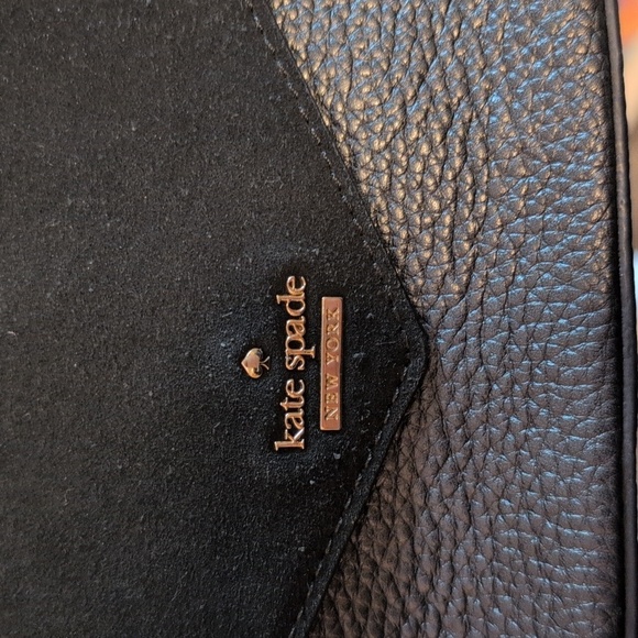 Kate Spade Black Suede And Leather Shoulder Bag - Picture 2 of 10